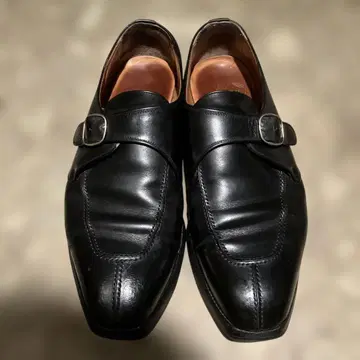 스코치 그레인 몽크 스트랩 신발