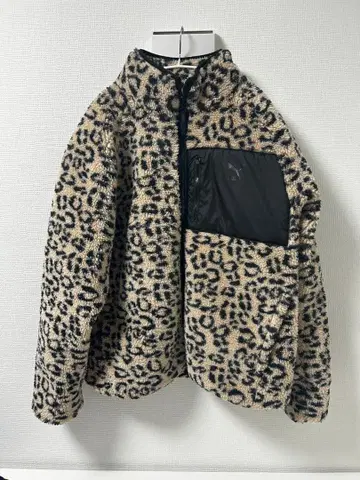 PUMA 레오파드 무늬 플리스 자켓