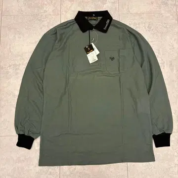 그레이 긴팔 피케 셔츠