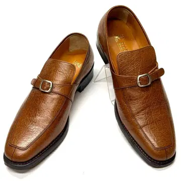 SCOTCH GRAIN 싱글 몽크 스트랩 여성용 펌프스 가죽 신발