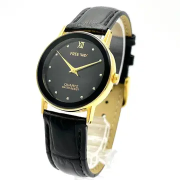 CITIZEN FREE WAY 여성용 손목시계 블랙&골드