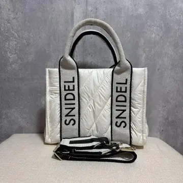 SNIDEL 퀼팅 로고백 [ Ivory ]