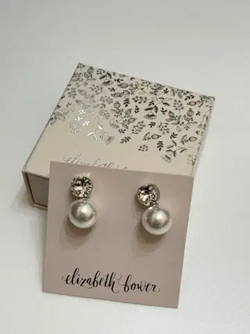 새상품급 Elizabeth Bower Duet Stud 펄 귀걸이