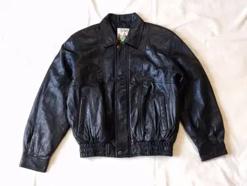 빈티지 가죽 자켓 블루종 80's90's 램 가죽 블랙 M