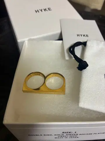 HYKE 더블 링 골드 실버 반지