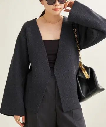 [ 새상품급 ] plage 그레이 가디건 울 자켓