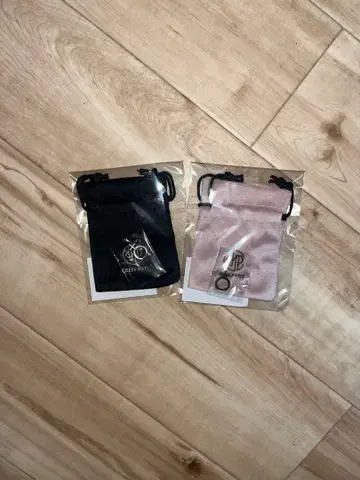 로고 드로우 스트링 파우치 2색 세트