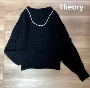 새상품급 띠어리 22AW SCULPTED T NK 니트 블랙 S