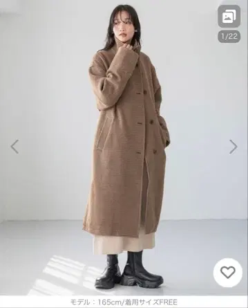 LOWRYS FARM 체크 롱 코트