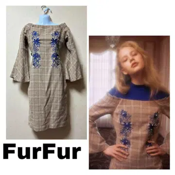 Fur Fur 체크 원피스