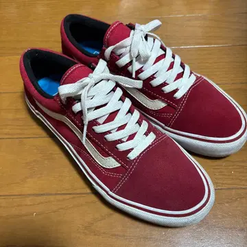 Vans 빨간색 스웨이드 스니커즈