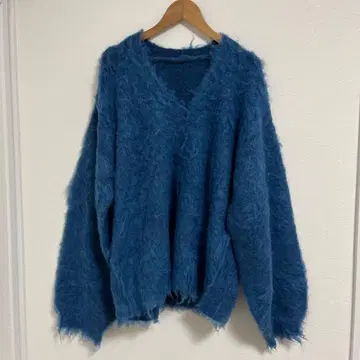 포근포근 블루 가디건