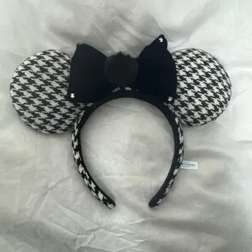 디즈니 머리띠 하운드투스 체크 패턴