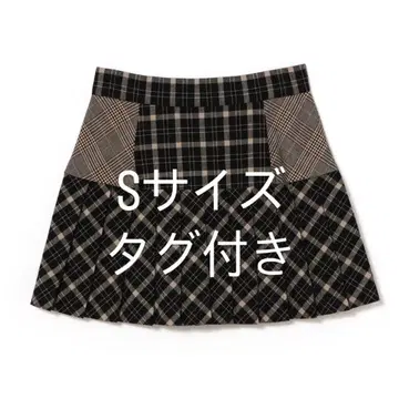 Coco check pleats skirt S