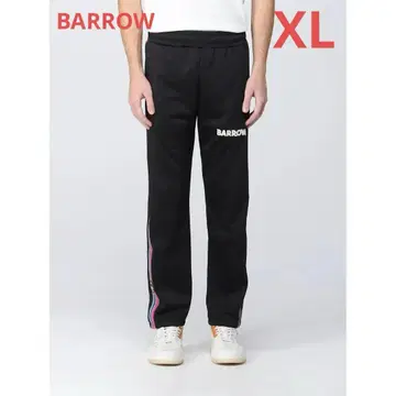 [ BARROW ] 새상품급 사이드 라인 트랙 팬츠 블랙 XL
