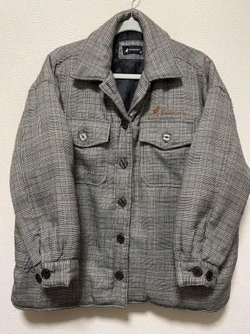 여성용 캉골 그레이 체크 캐주얼 자켓 M