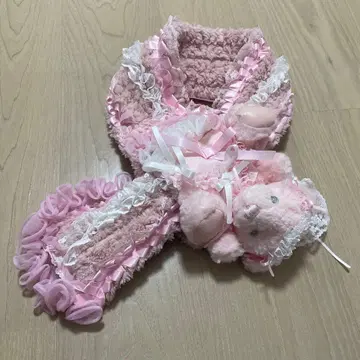 그니프니 푹푹 하트 곰돌이 머플러