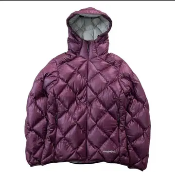 montbell 퍼플 다운 자켓 후드 부착