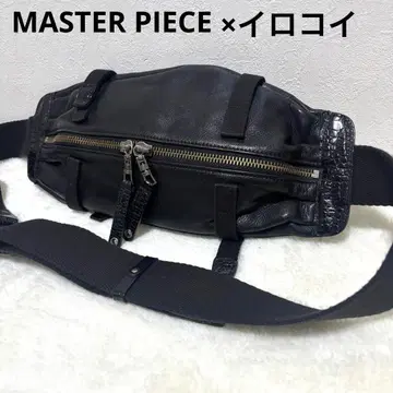 [레어] 이로코이 마스터피스 콜라보 바디백 가죽 블랙