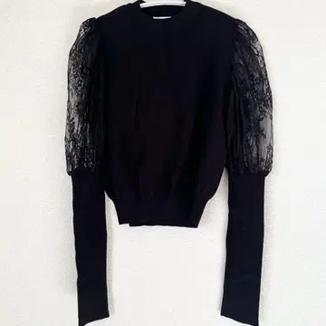 RESEXXY 리젝시 니트 스웨터 시스루 모노톤 블랙