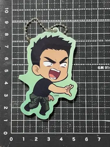 용기폭발 브레이버 번 아크릴 키링 이사미 아오 블랙T