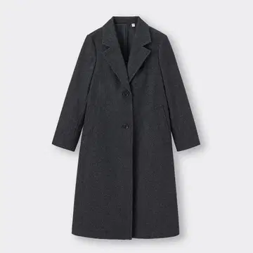 [즉시 구매 환영] GU 2024 코지 멜톤 테일러드 코트 다크 그레이