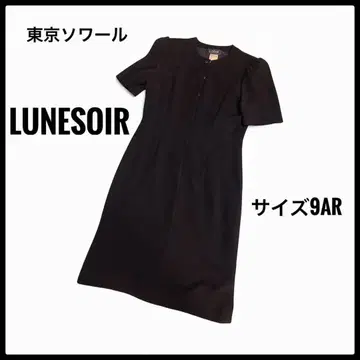 LUNESOIR 루네소와르 블랙 포멀 예복 반팔 원피스