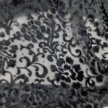 오팔 가공의 블랙 포멀 스커트 떠오르는 아라베스크 무늬 9호 사이즈