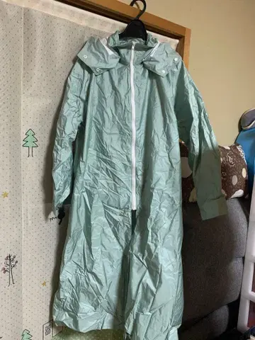 BRIZA 후드 부착 롱 레인코트