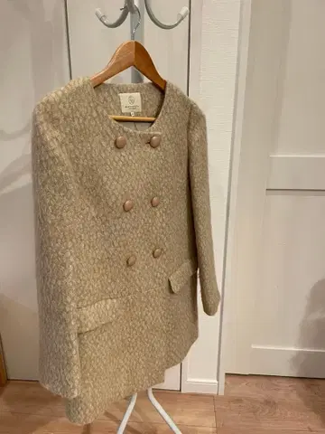 BEAUTY&YOUTH 베이지 노카라 코트 M