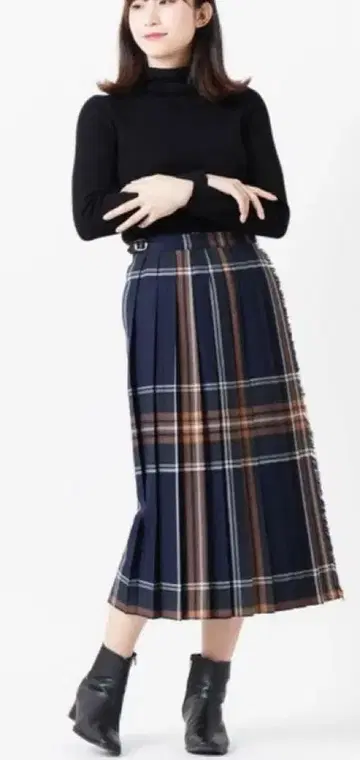 새상품 오닐 오브 더블린 플리츠 랩 스커트 롱 12