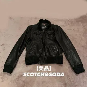 [새상품급] SCOTCH&SODA 블랙 가죽 자켓
