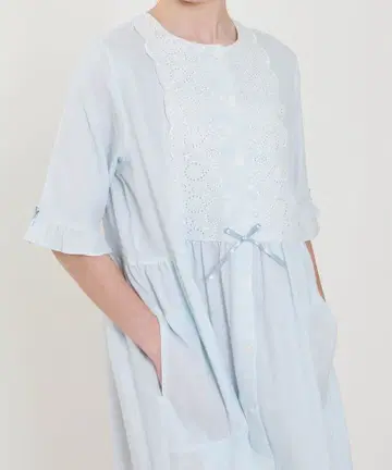 [ 새상품 ] narue  50/더블 거즈 스칼라 레이스 원피스