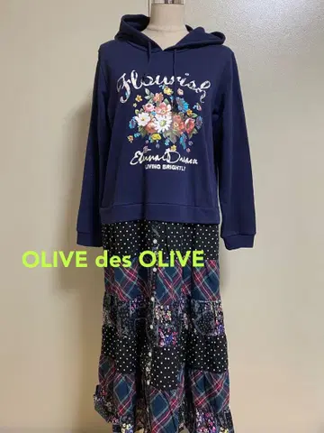 OLIVE des OLIVE 플라워 프린트 도킹 원피스