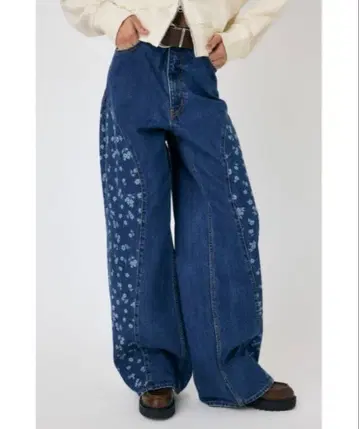 MOUSSY FLORAL WIDE STRAIGHT 0 사이즈