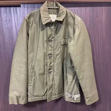 미군 실물 U.S.NAVY A-2 덱 자켓 밀리터리 올리브 중고