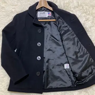 샷 피코트 싱글 USA U.S.740N 울 블랙 M~L