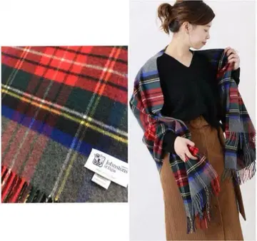 존스턴스 머플러 스톨 체크 체크 스톨 저널