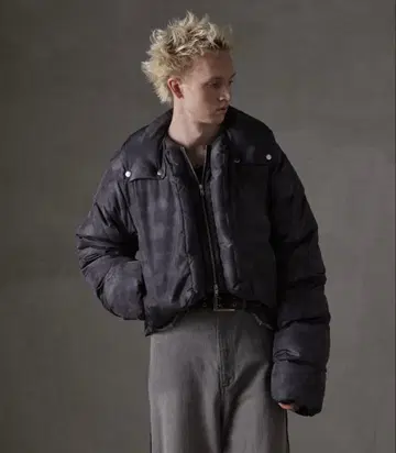 GRANCY 다운 자켓 짧은 기장 더블 지퍼