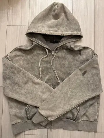 JEANASIS 그레이 후드 부착 후드티