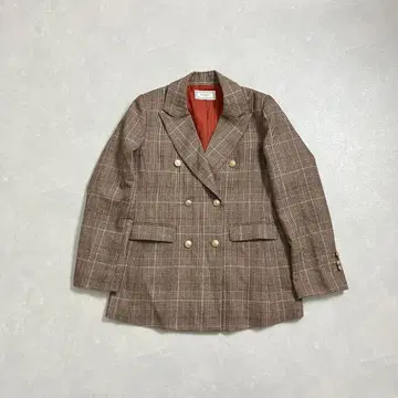 Donoban ADORE 여성용 테일러드 자켓 체크 무늬 레어