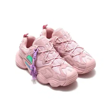 핑크 스웨이드 메쉬 스니커즈