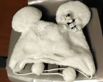 디즈니 미키 팬캡 라메 화이트 봉제 인형 포함