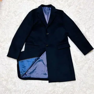 유나이티드 애로우즈 MERINOS 그린 라벨 체스터 코트 네이비