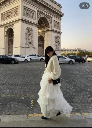 TheToe Iris tulle skirt white