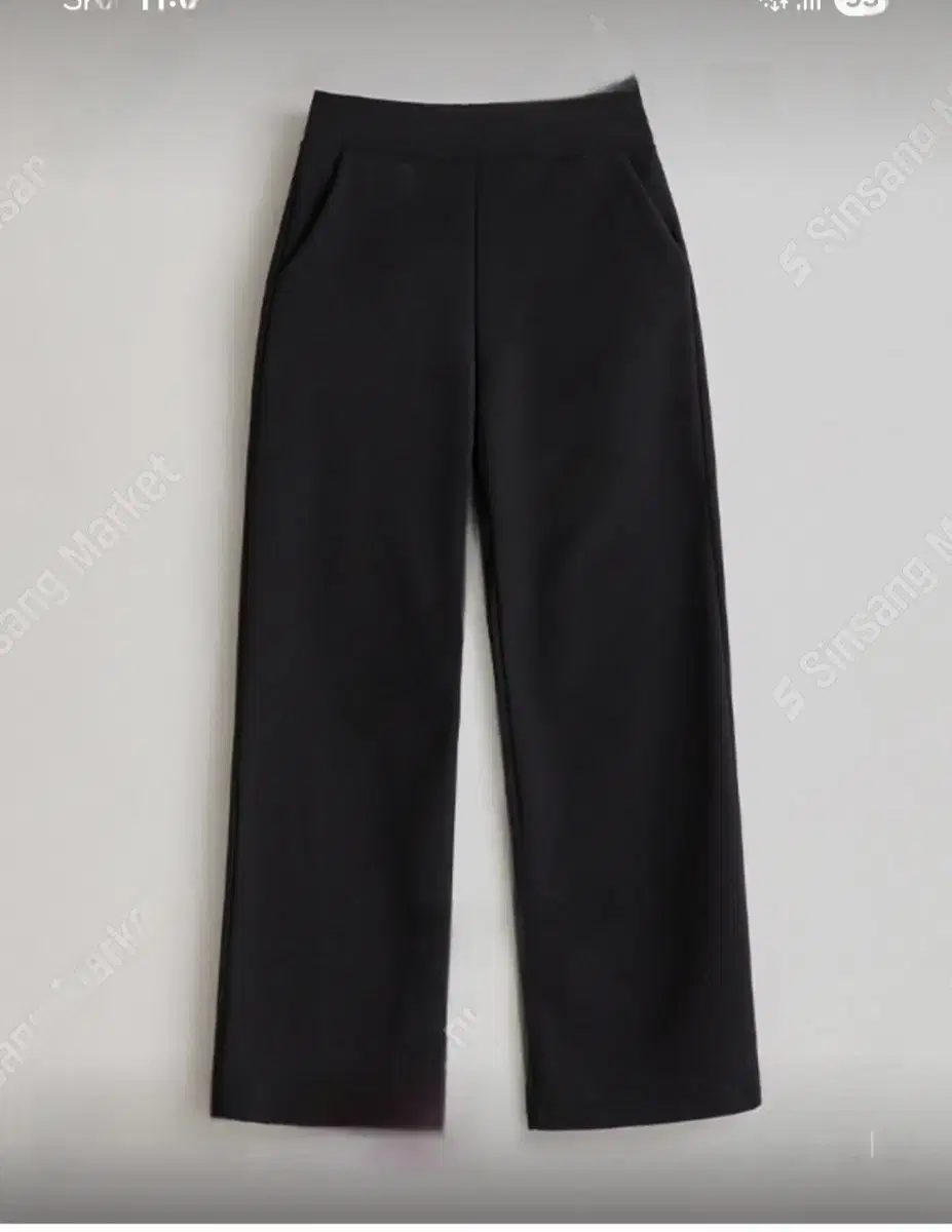 Fleece-lined women&#x27;s straight pants slacks black wide women&#x27;s pants