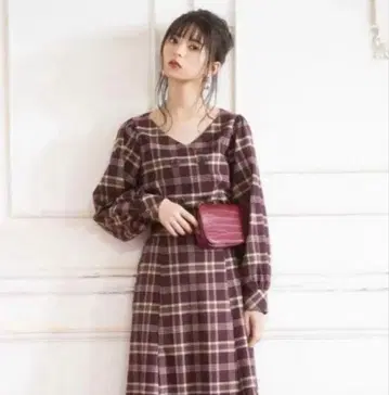 GRL 체크 블라우스 머메이드 스커트 셋업 M 사이즈 사이토 아스카