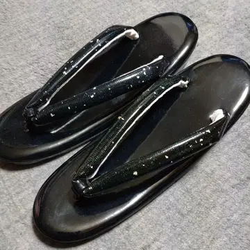 블랙 조리 글리터 부착 하나오