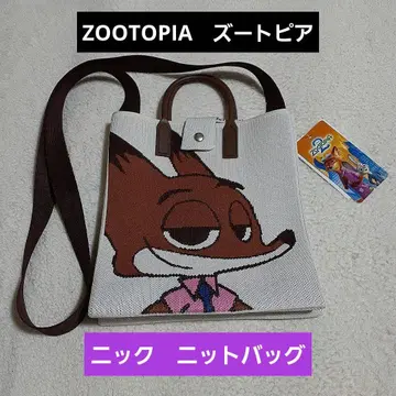 주토피아 2 닉 와일드 니트 백 [새상품] Disney 시마무라