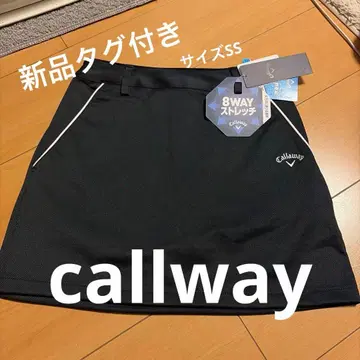 택 포함 새상품 Callaway 여성용 골프 스커트 블랙